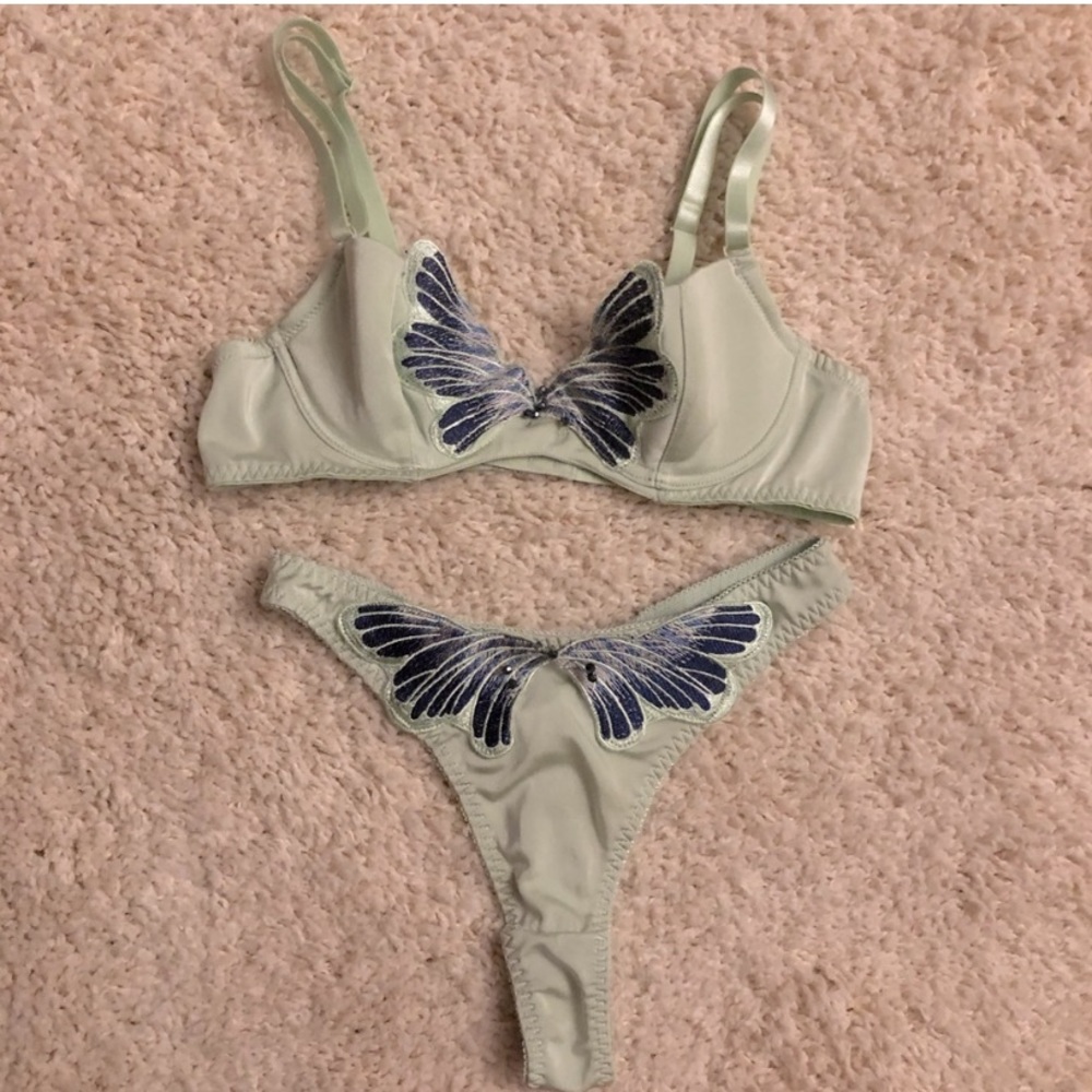 ISO   Mint green butterfly lingerie